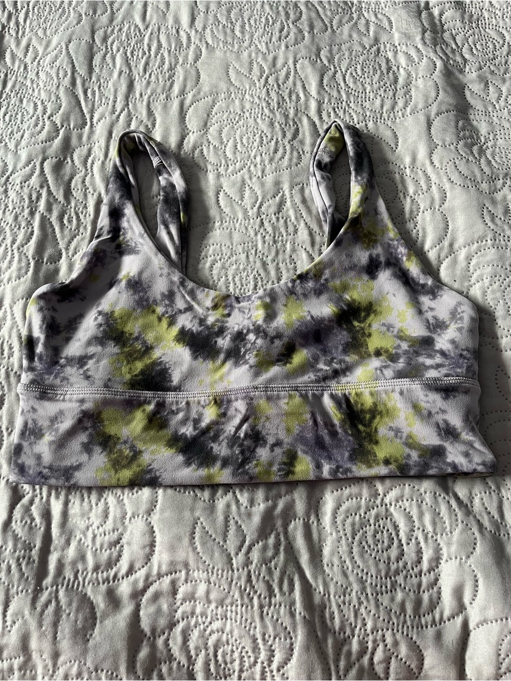 Lululemon Align BraTie-Dye Comfort Sports Bra - Gray & Yellow